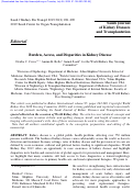 Cover page: Burden, access, and disparities in kidney disease.