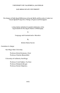 Cover page: The Impact of Individual Differences in Social Skills and Executive Control on Visual-Spatial Perspective-Taking in Signers and Nonsigners