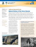 Cover page of California Naturalist Series: Natural History of the Sierra Nevada