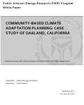 Cover page: Community-Based Climate Adaptation Planning:  Case Study of Oakland, California