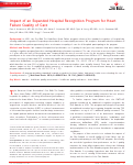 Cover page: Impact of an Expanded Hospital Recognition Program for Heart Failure Quality of Care