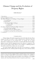 Cover page: Climate Change and the Evolution of Property Rights