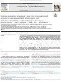 Cover page: Emerging atypicalities in functional connectivity of language-related networks in young infants at high familial risk for ASD