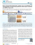 Cover page: Marine Depsipeptide Nobilamide I Inhibits Cancer Cell Motility and Tumorigenicity via Suppressing Epithelial–Mesenchymal Transition and MMP2/9 Expression