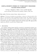 Cover page: Displacement speeds in turbulent premixed flame simulations