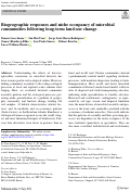 Cover page: Biogeographic responses and niche occupancy of microbial communities following long-term land-use change