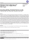 Cover page: Pathology Trainees’ Experience and Attitudes on Use of Digital Whole Slide Images