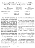 Cover page: Optimizing MILC-Dslash Performance on NVIDIA A100 GPU: Parallel Strategies using SYCL