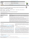 Cover page: Who comes to a self-help depression prevention website? Characteristics of Spanish- and English-speaking visitors