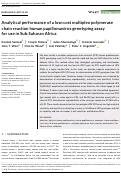 Cover page: Analytical performance of a low-cost multiplex polymerase chain reaction human papillomavirus genotyping assay for use in Sub-Saharan Africa.