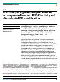 Cover page: Aberrant splicing in Huntingtons disease accompanies disrupted TDP-43 activity and altered m6A RNA modification.