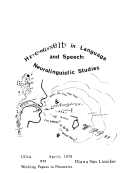 Cover page: WPP, No. 29: Heterogeneity in Language and Speech: Neurolinguistic Studies