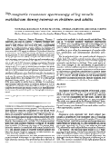 Cover page: 31P-magnetic resonance spectroscopy of leg muscle metabolism during exercise in children and adults