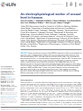 Cover page: An electrophysiological marker of arousal level in humans.