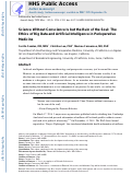 Cover page: Science Without Conscience Is but the Ruin of the Soul: The Ethics of Big Data and Artificial Intelligence in Perioperative Medicine.