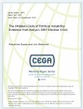 Cover page: The (Hidden) Costs of Political Instability: Evidence from Kenya's 2007 Election Crisis