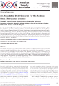 Cover page: An annotated draft genome for the Andean bear, Tremarctos ornatus