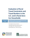 Cover page: Evaluation of Rural Travel Constraints and Travel Burdens in the U.S. and in Rural Zero-Car Households