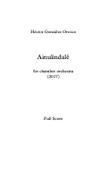 Cover page: Ainulindalë