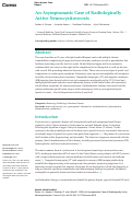 Cover page: An Asymptomatic Case of Radiologically Active Neurocysticercosis.