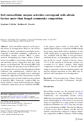 Cover page: Soil extracellular enzyme activities correspond with abiotic factors more than fungal community composition