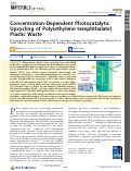 Cover page: Concentration-Dependent Photocatalytic Upcycling of Poly(ethylene terephthalate) Plastic Waste