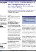 Cover page: Primary outcome switching among drug trials with and without principal investigator financial ties to industry: a cross-sectional study