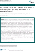 Cover page: Engineering online and in-person social networks to sustain physical activity: application of a conceptual model