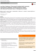 Cover page: Low-Dose Continuous 5-Fluorouracil Combined with Leucovorin, nab-Paclitaxel, Oxaliplatin, and Bevacizumab for Patients with Advanced Pancreatic Cancer: A Retrospective Analysis