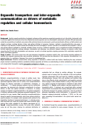 Cover page: Organelle transporters and inter-organelle communication as drivers of metabolic regulation and cellular homeostasis