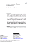 Cover page: What New Modeling Approaches Will Help Us Identify Promising Drug Treatments?