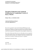 Cover page: Parameter Estimation and Command Modification for Longitudinal Control of Heavy Vehicles