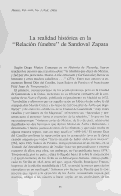 Cover page: La realidad histórica en la ''Relación fúnebre" de Sandoval Zapata