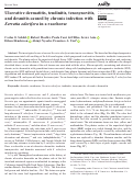 Cover page of Ulcerative dermatitis, tendinitis, tenosynovitis, and desmitis caused by chronic infection with <i>Serratia odorifera</i> in a racehorse.