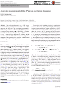 Cover page: A precise measurement of the [Formula: see text] meson oscillation frequency.