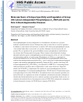 Cover page: Molecular basis of unique specificity and regulation of group VIA calcium-independent phospholipase A2 (PNPLA9) and its role in neurodegenerative diseases.