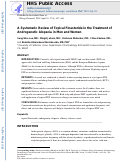 Cover page: A Systematic Review of Topical Finasteride in the Treatment of Androgenetic Alopecia in Men and Women.