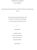 Cover page: Understanding the Psychosocial Impact of the COVID-19 Pandemic on Latinx Emerging Adults