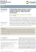 Cover page: Understanding charge transport in donor/acceptor blends from large-scale device simulations based on experimental film morphologies