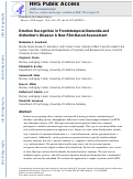 Cover page: Emotion Recognition in Frontotemporal Dementia and Alzheimer’s Disease: A New Film-Based Assessment