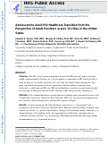 Cover page: Adolescent to Adult HIV Health Care Transition From the Perspective of Adult Providers in the United States