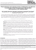 Cover page: Pharmacokinetics and antiviral activity of cabotegravir and rilpivirine in cerebrospinal fluid following long-acting injectable administration in HIV-infected adults