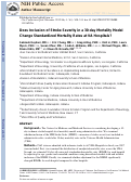 Cover page: Does the Inclusion of Stroke Severity in a 30-Day Mortality Model Change Standardized Mortality Rates at Veterans Affairs Hospitals?