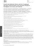 Cover page: General and abdominal obesity and risk of esophageal and gastric adenocarcinoma in the European Prospective Investigation into Cancer and Nutrition