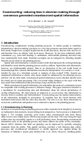 Cover page: Crowd-sorting: reducing bias in decision making through consensus generated crowdsourced spatial information