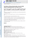 Cover page: The influence of fine particulate matter on the association between residential greenness and ovarian reserve.