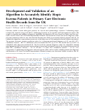 Cover page: Development and Validation of an Algorithm to Accurately Identify Atopic Eczema Patients in Primary Care Electronic Health Records from the UK