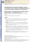 Cover page: Epicardial adipose tissue volume as a marker of coronary artery disease severity in patients with diabetes independent of coronary artery calcium: Findings from the CTRAD study