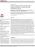 Cover page: LurR is a regulator of the central lactate oxidation pathway in sulfate-reducing Desulfovibrio species