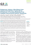 Cover page: Phylogenomic Analyses of Non-Dikarya Fungi Supports Horizontal Gene Transfer Driving Diversification of Secondary Metabolism in the Amphibian Gastrointestinal Symbiont, Basidiobolus